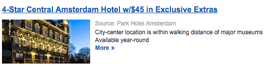 amsterdam hotel travelzoo